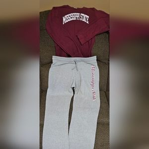Mississippi State Long Sleeve Top and Sweatpants